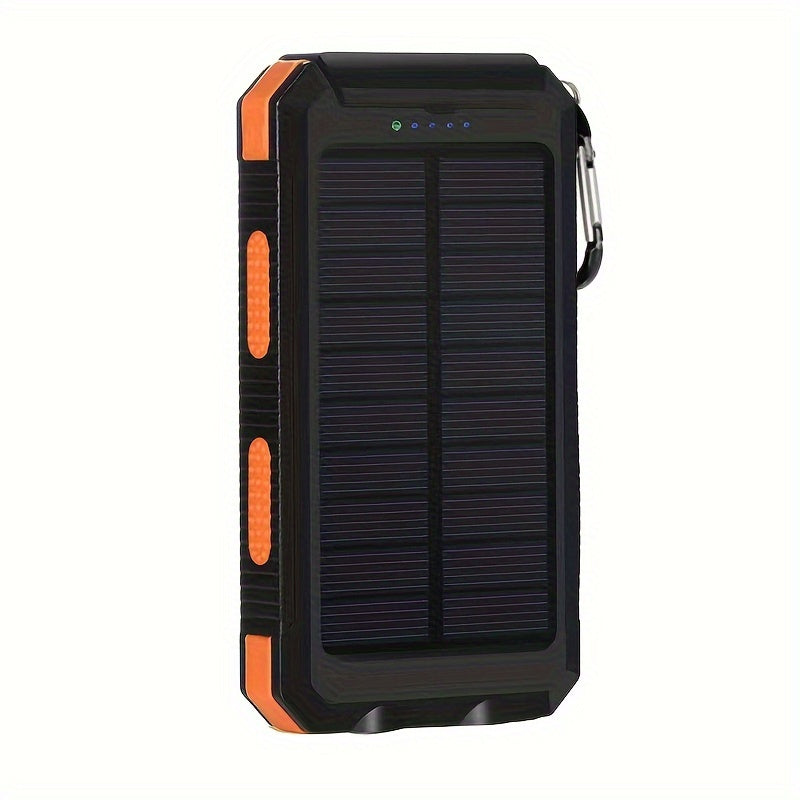 8000mAh Portable Solar Charger with Flashlight & USB Compass