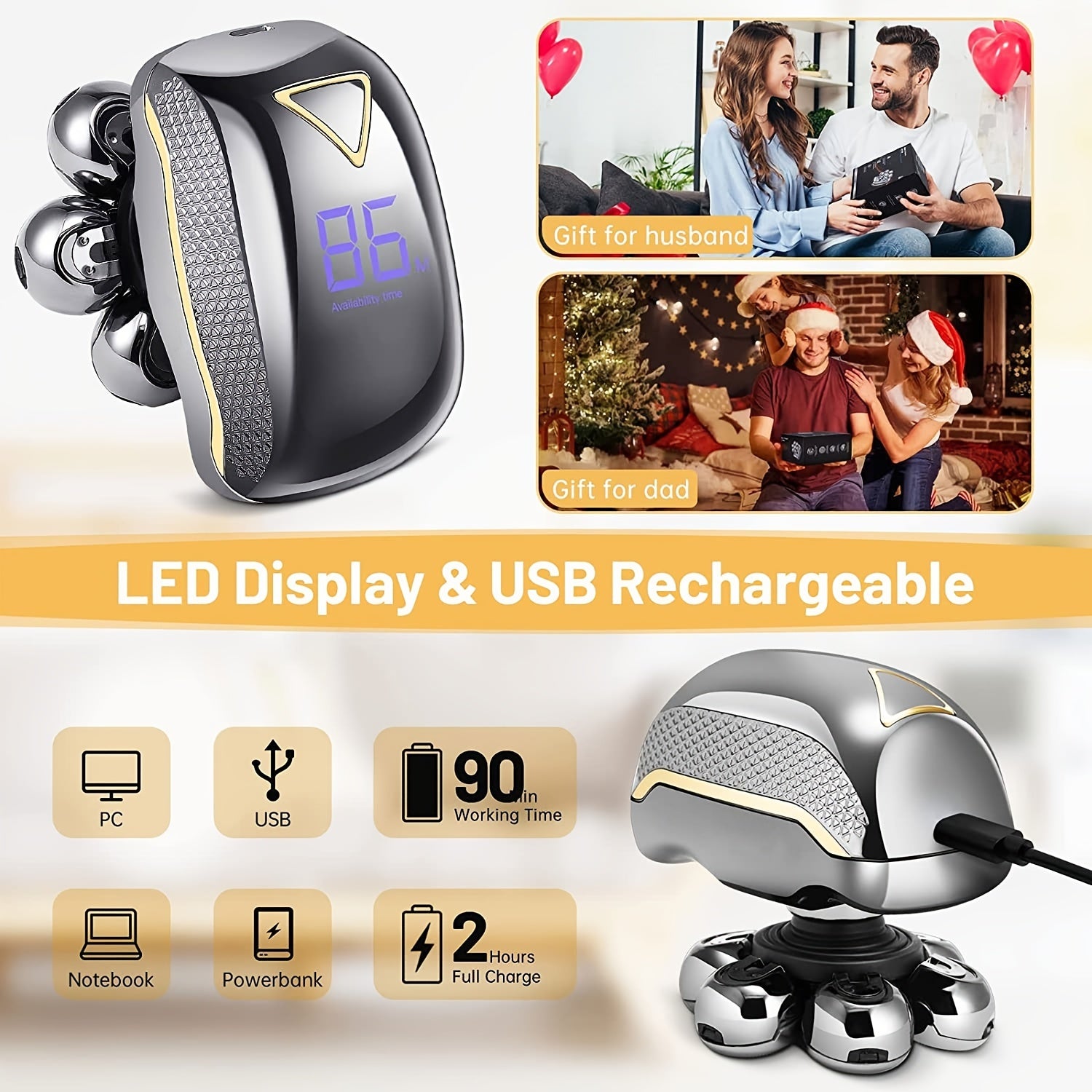 6-in-1 Rechargeable Men's Shaver & Grooming Kit