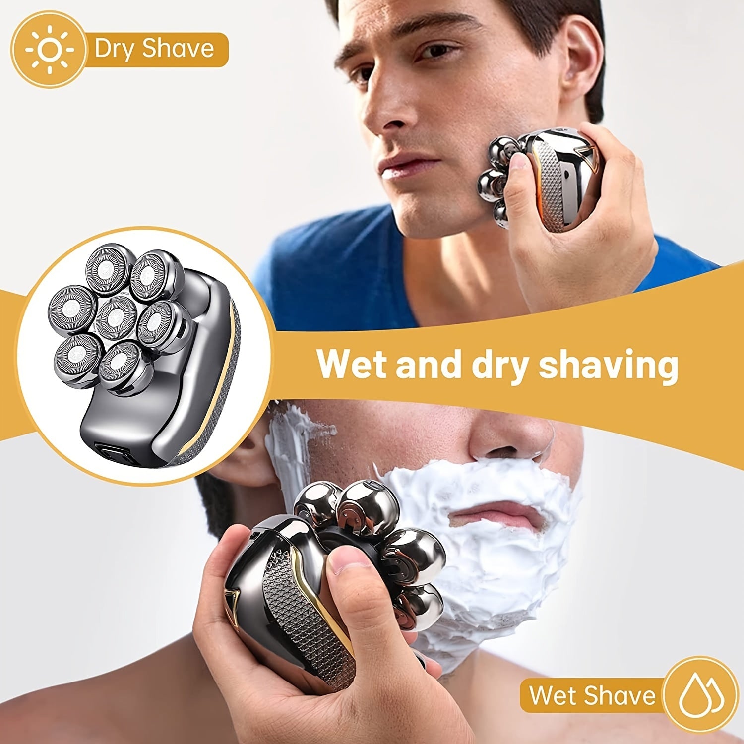 6-in-1 Rechargeable Men's Shaver & Grooming Kit