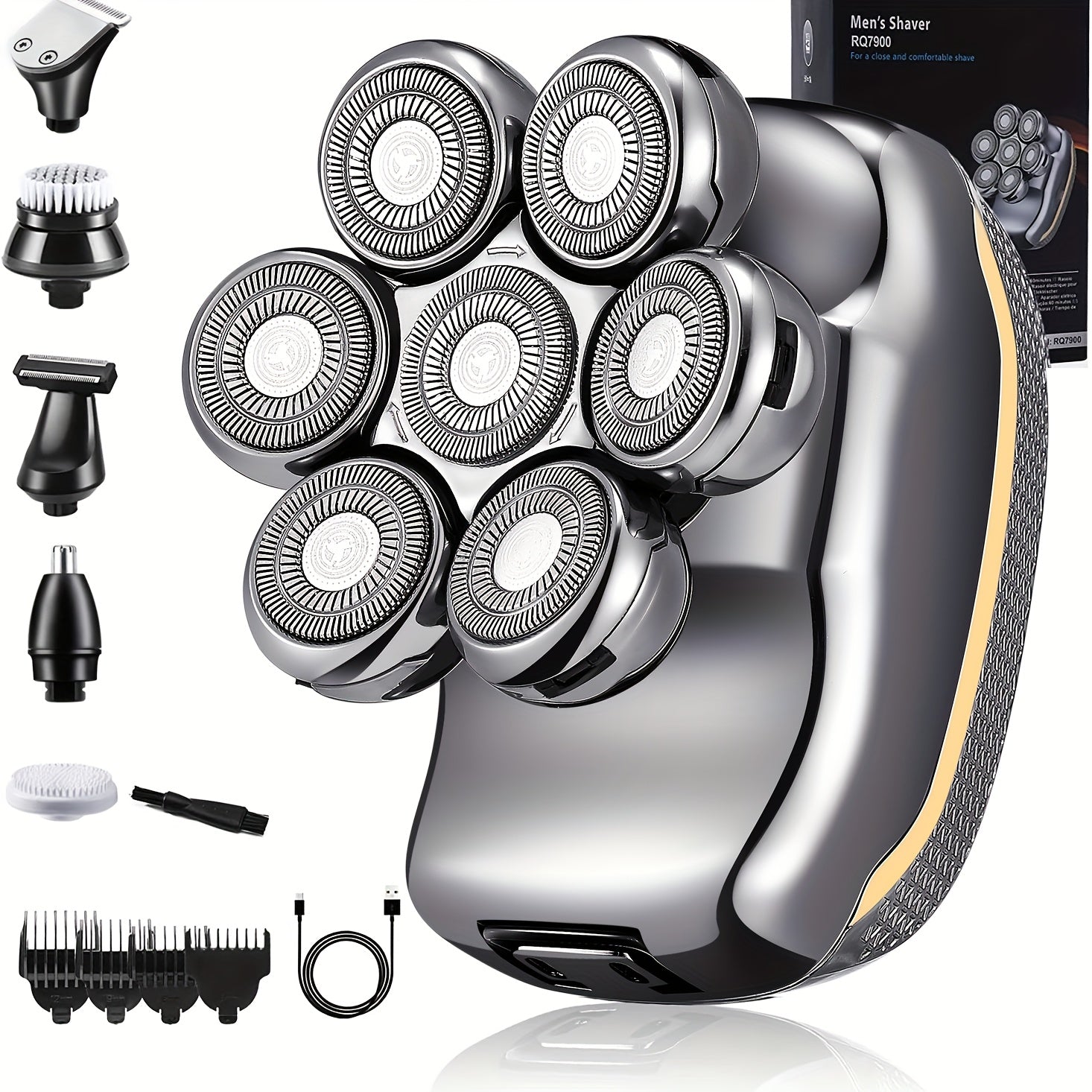 6-in-1 Rechargeable Men's Shaver & Grooming Kit